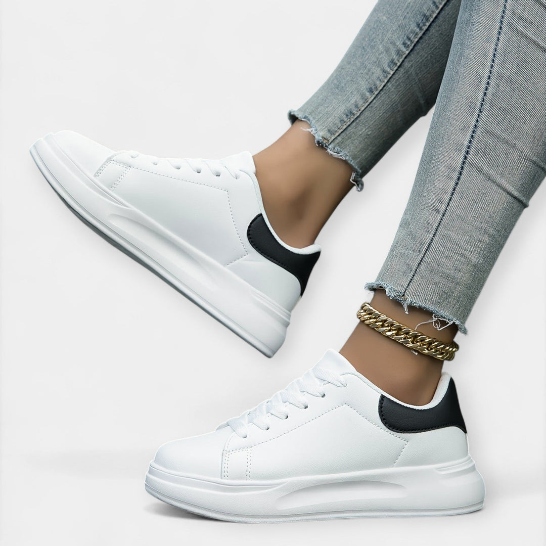 Λευκά Δερμάτινα Sneakers