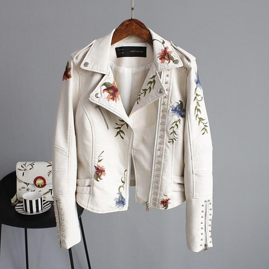 Alison - Floral Jacket - Beige / XS - Women Winter Jacket