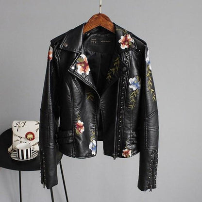 Alison - Floral Jacket - Black / XS - Women Winter Jacket