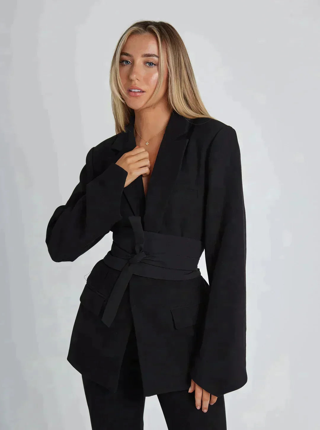 Dagmar - Fashionable Blazer With Innovative Belt Details For Style-Conscious Women