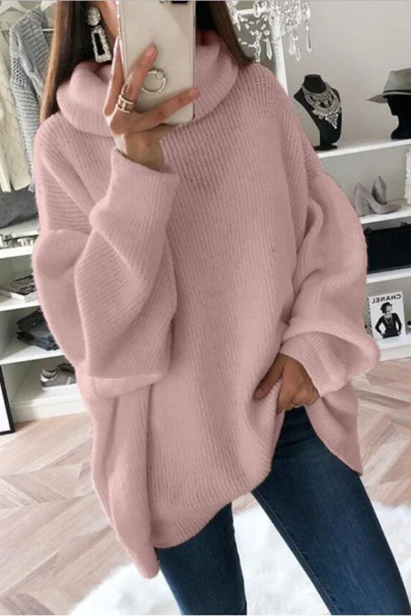 Ella - Oversized Sweater With Long Sleeves And a Wide Collar