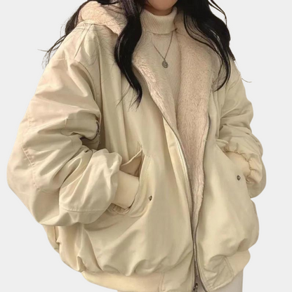 Ellen - Trendy Wintercoat - White / S - Women Winter Jacket