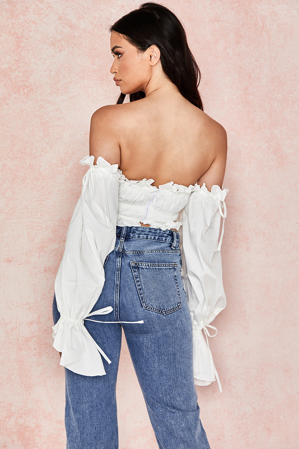 Emma - White Off Shoulder Top For Summer Evenings