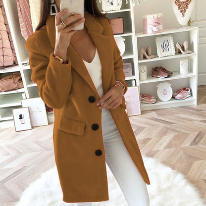 Felicia - Elegant Long Blazer Coat For Stylish Appearances