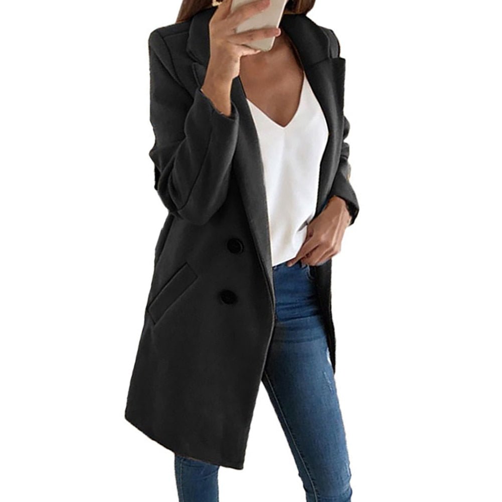 Felicia - Elegant Long Blazer Coat For Stylish Appearances