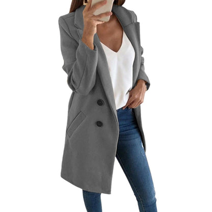 Felicia - Elegant Long Blazer Coat For Stylish Appearances