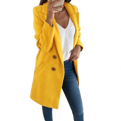 Felicia - Elegant Long Blazer Coat For Stylish Appearances