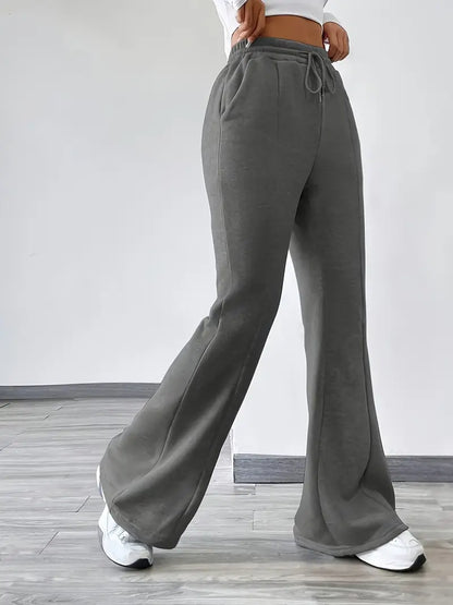 Irene - Stylish Autumn Casual High Waisted Trousers with Drawstring