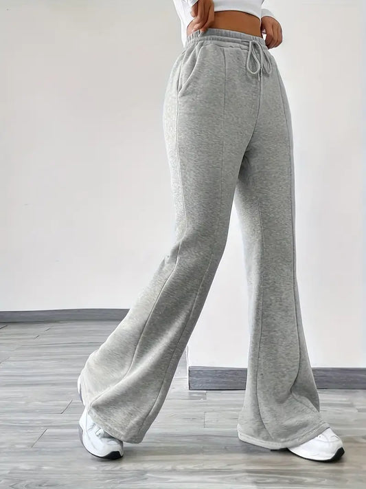 Irene - Stylish Autumn Casual High Waisted Trousers with Drawstring