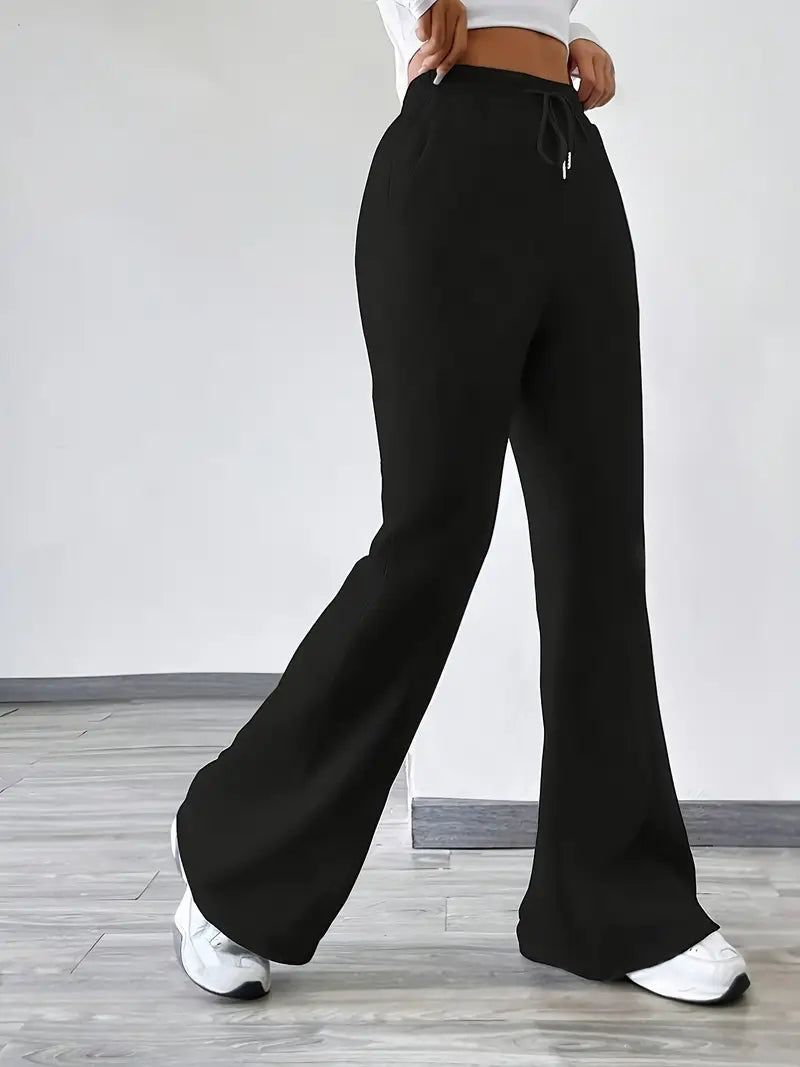 Irene - Stylish Autumn Casual High Waisted Trousers with Drawstring