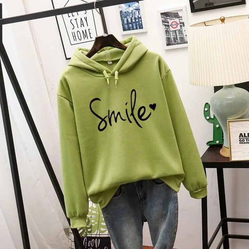 Jannah - Smile Hoodie - Green / S - Hoodie