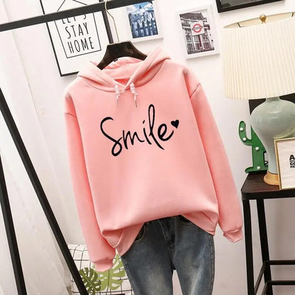 Jannah - Smile Hoodie - Pink / S - Hoodie