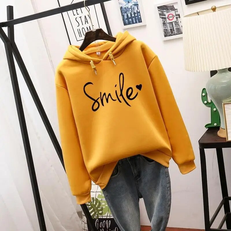 Jannah - Smile Hoodie - Yellow / S - Hoodie