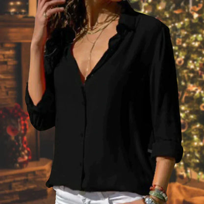 Julia - Luxe Satin Blouse That Makes You Look Fantastic With A Comfort Feel