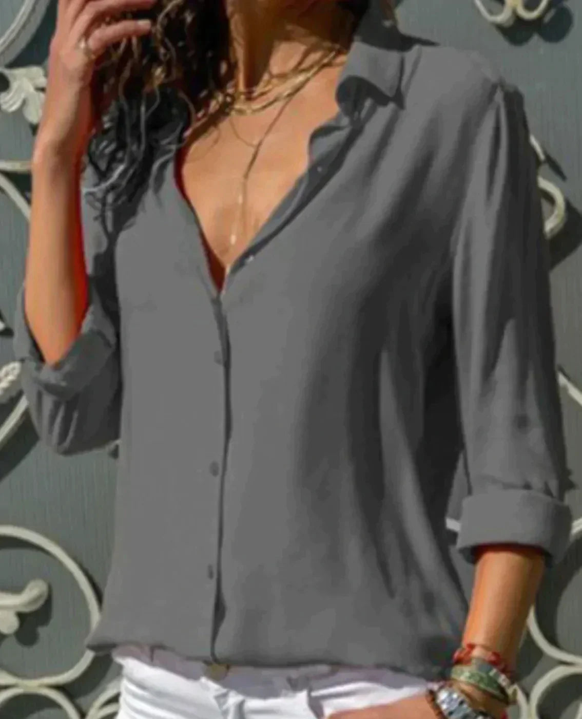 Julia - Luxe Satin Blouse That Makes You Look Fantastic With A Comfort Feel