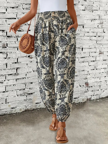 Leandrea - Boho Stylish Pants - Beige / XS - Boho pants