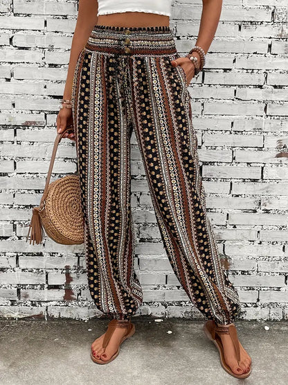 Leandrea - Boho Stylish Pants - Brown / XS - Boho pants