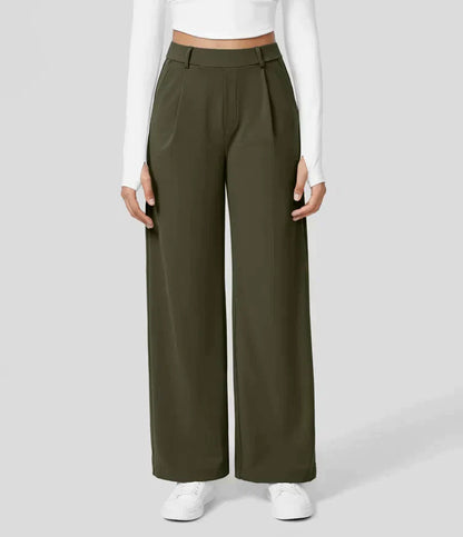 Lilly - High Waist Stretch Trousers with Straight Legs