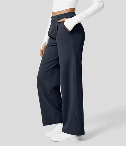 Lilly - High Waist Stretch Trousers with Straight Legs