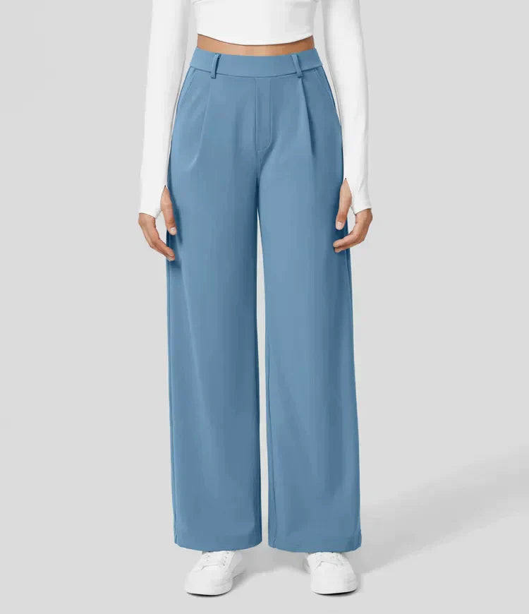 Lilly - High Waist Stretch Trousers with Straight Legs