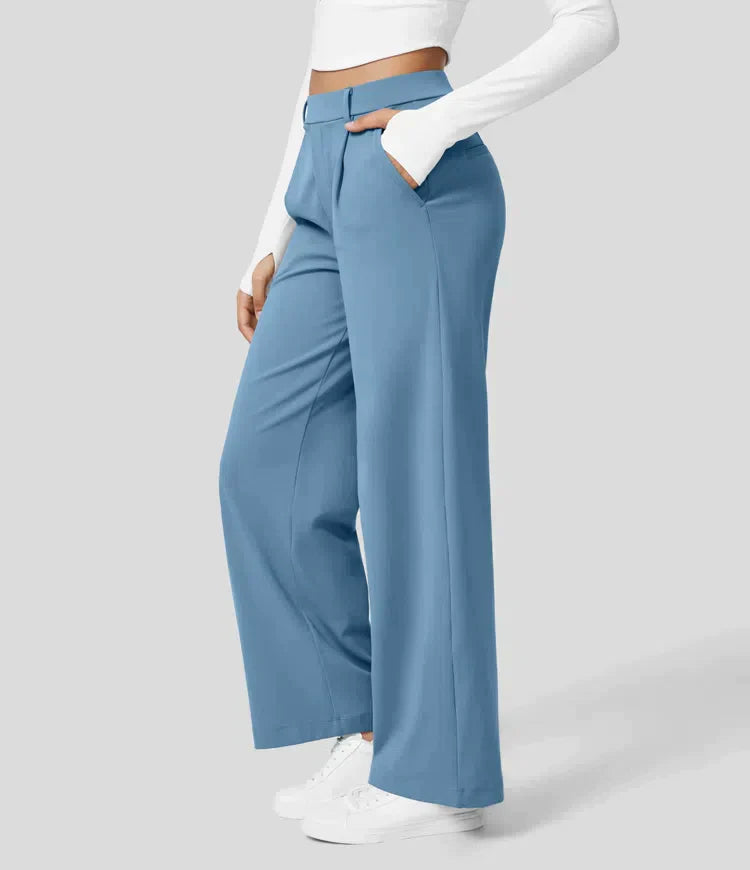 Lilly - High Waist Stretch Trousers with Straight Legs