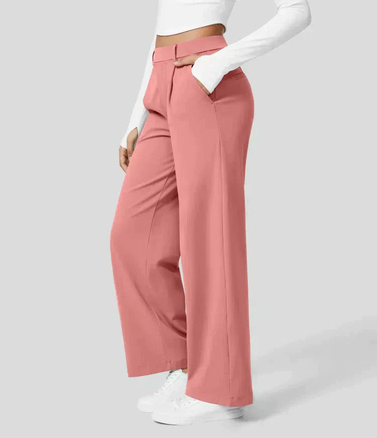 Lilly - High Waist Stretch Trousers with Straight Legs