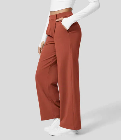 Lilly - High Waist Stretch Trousers with Straight Legs