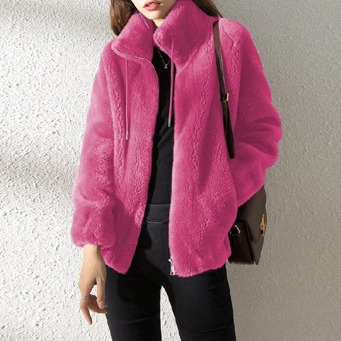 Loavy - This Fur Coat Adds Elegance And Warmth To Any Winter Outfit - Pink / S