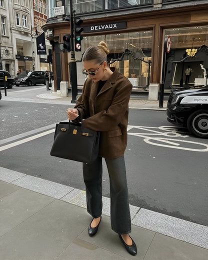 Lucy - Brown Suède Blazer Is The Perfect Attachment To Your Wardrobe