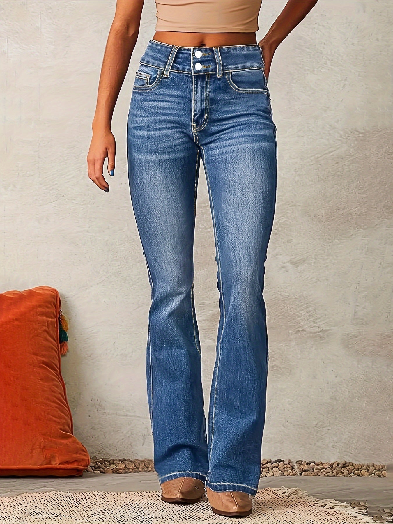 Lucy - Elegance Flared Jeans - Blue / S