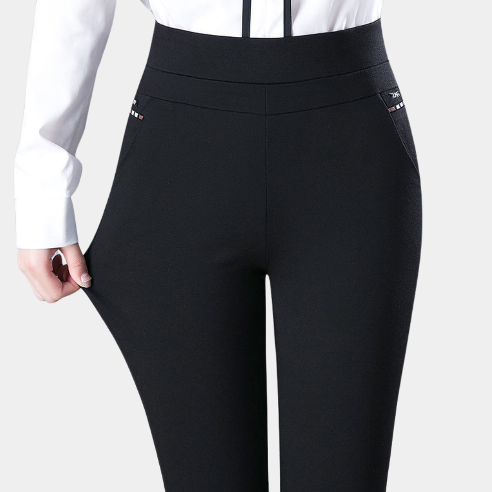 Marge - High Waist Stretch Pants - Women Summer Pants