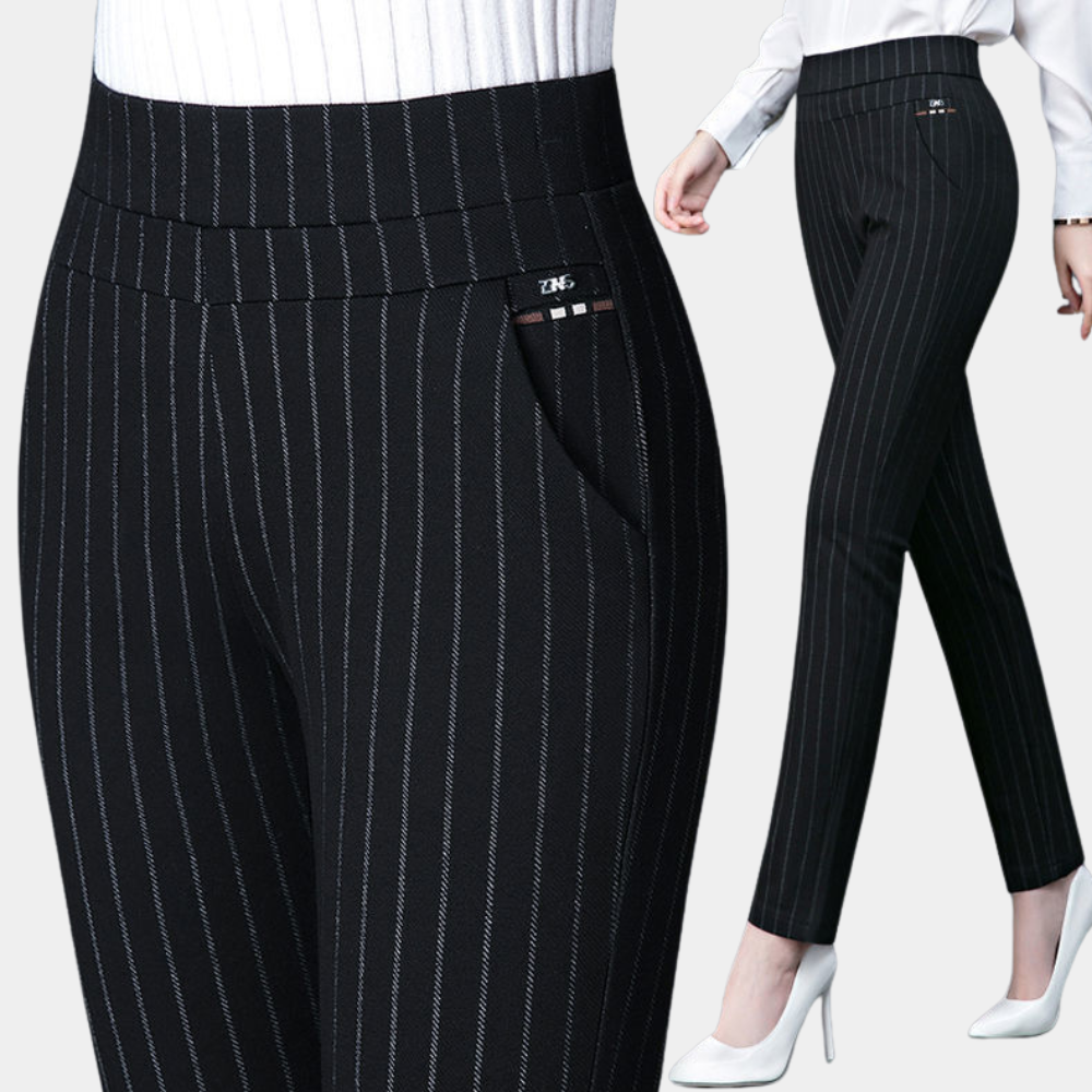 Marge - High Waist Stretch Pants - Women Summer Pants