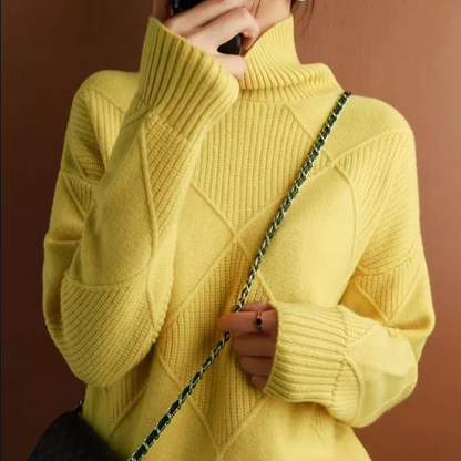 Marina - Elegant, Loose Turtleneck Jumper For Ultimate Comfort