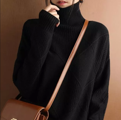 Marina - Elegant, Loose Turtleneck Jumper For Ultimate Comfort