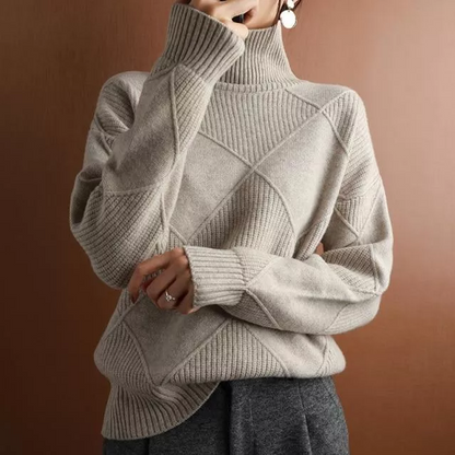 Marina - Elegant, Loose Turtleneck Jumper For Ultimate Comfort