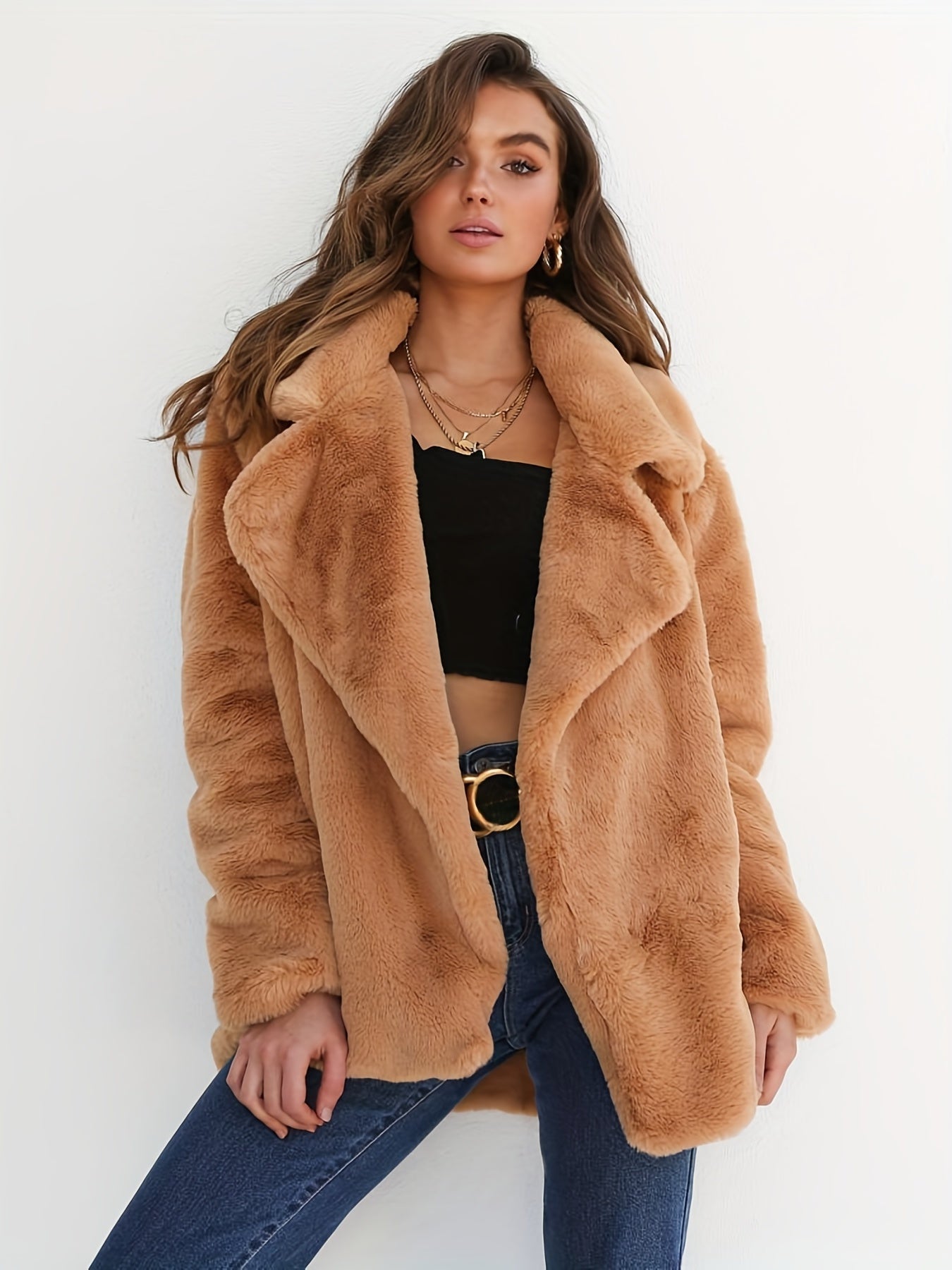 Merlin - Match Your Style And Elegance With Our Trendy Casual Fuzzy Jacket