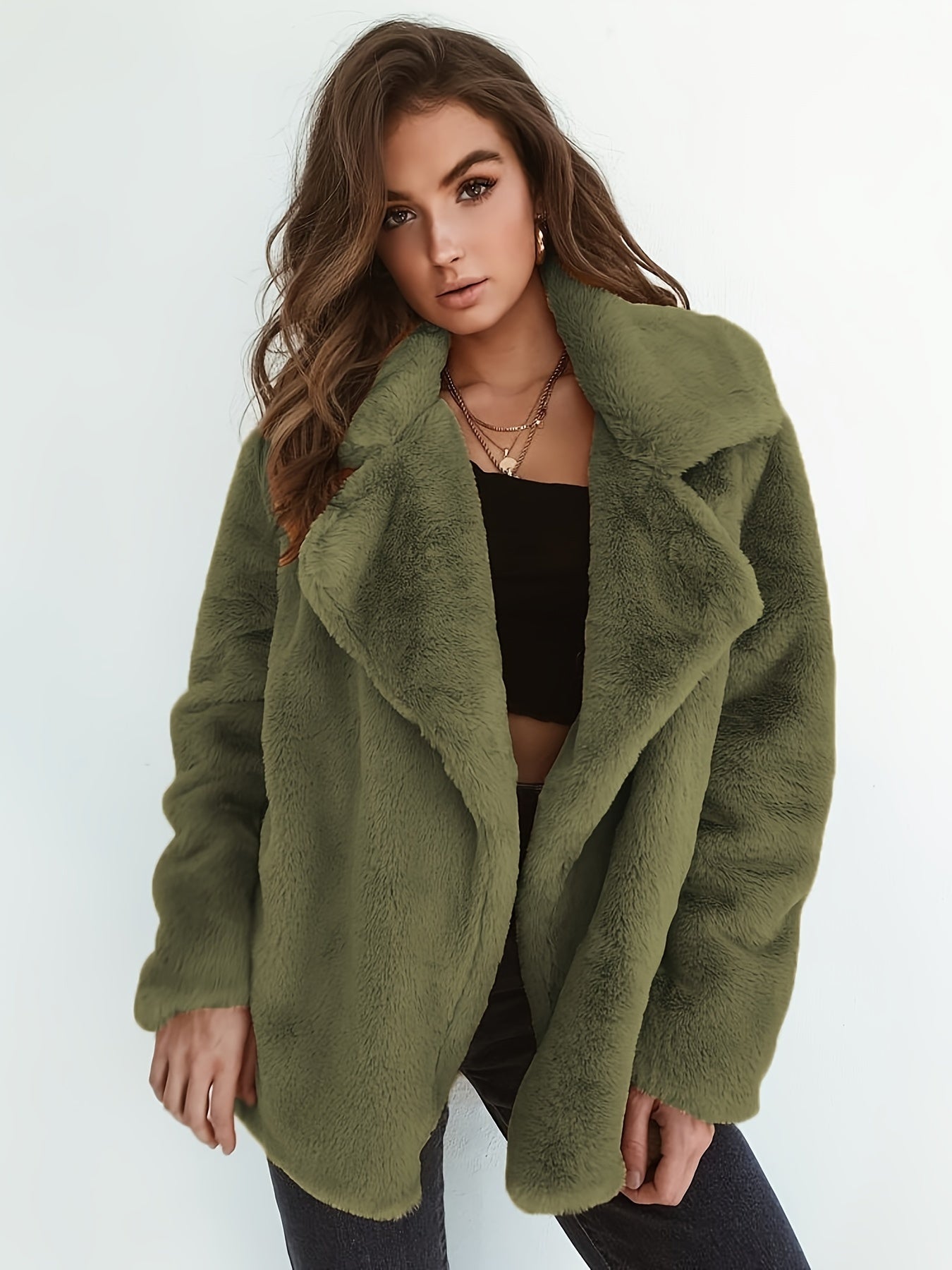 Merlin - Match Your Style And Elegance With Our Trendy Casual Fuzzy Jacket