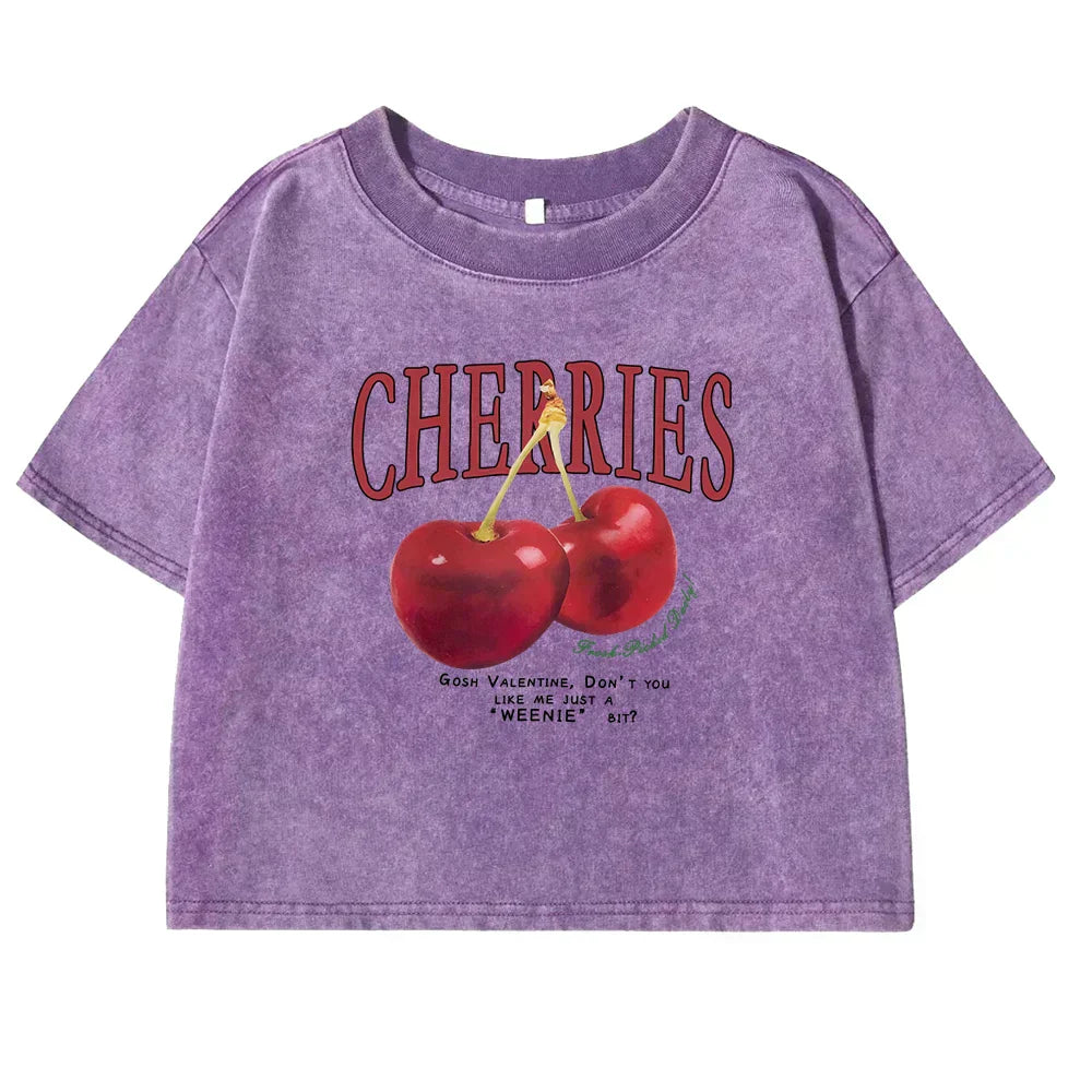 Moise - Retro Cherry Crop Top