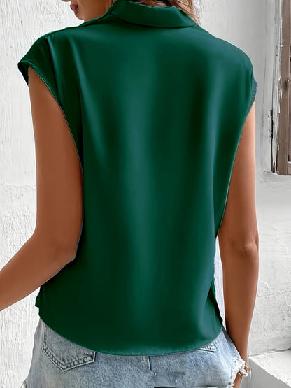 Nadine - Stylish Wrap Blouse That Empowers Confidence