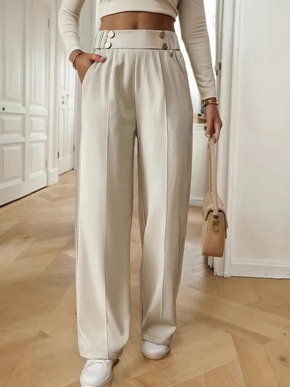 Poppy - Comfortable Chic Trouser with Buttons