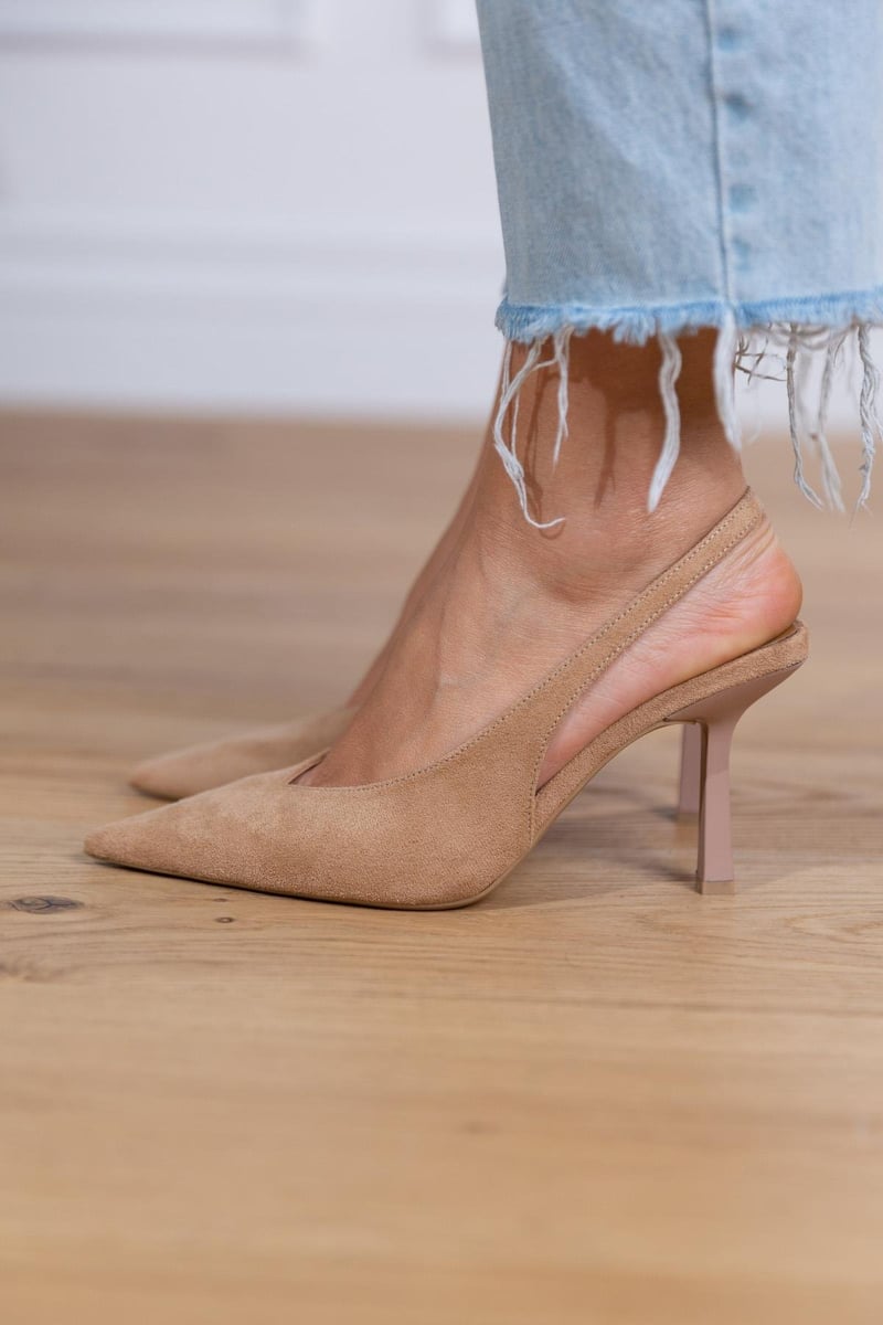 Αναστασία™ | Κομψά nude slingback παπούτσια