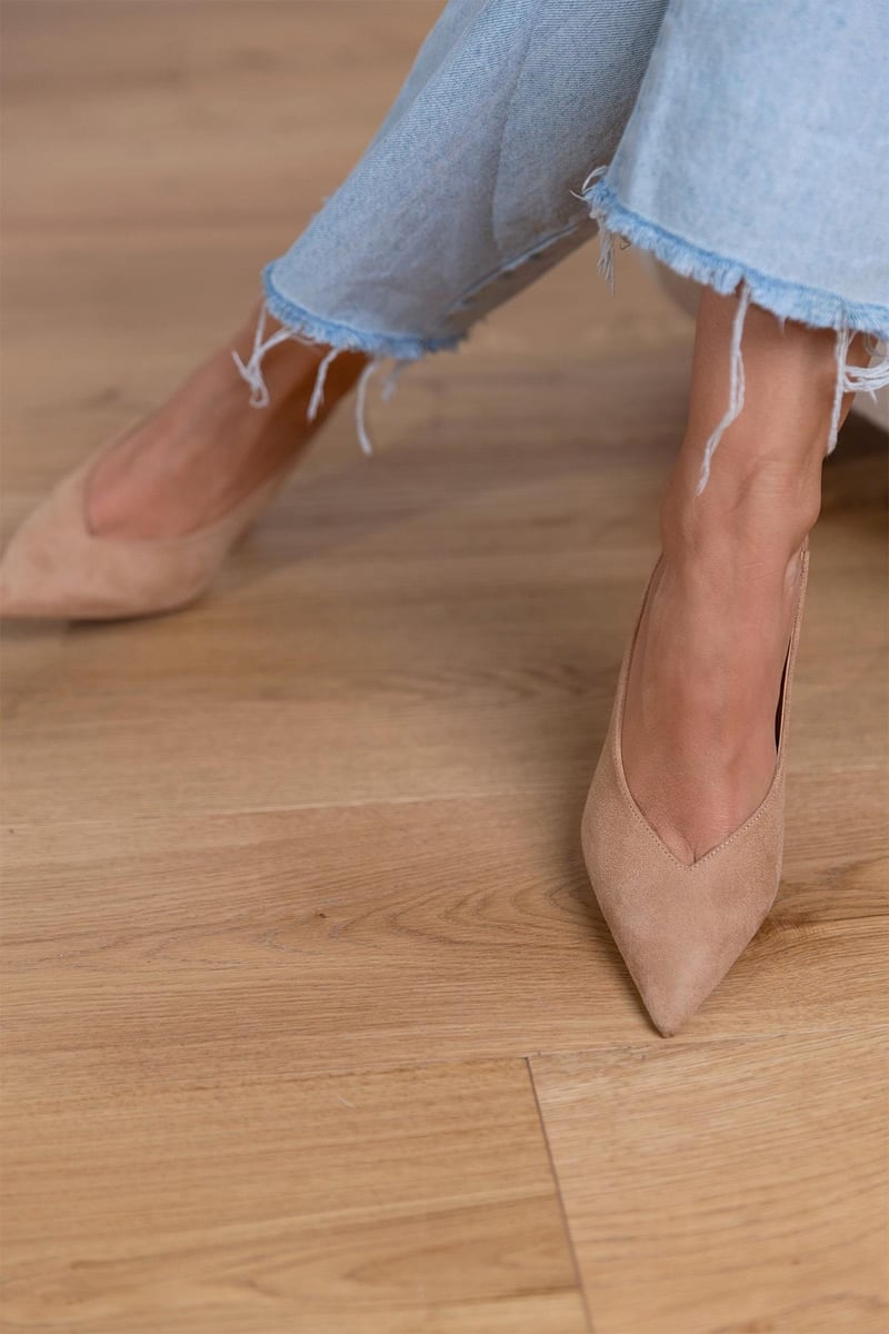 Αναστασία™ | Κομψά nude slingback παπούτσια