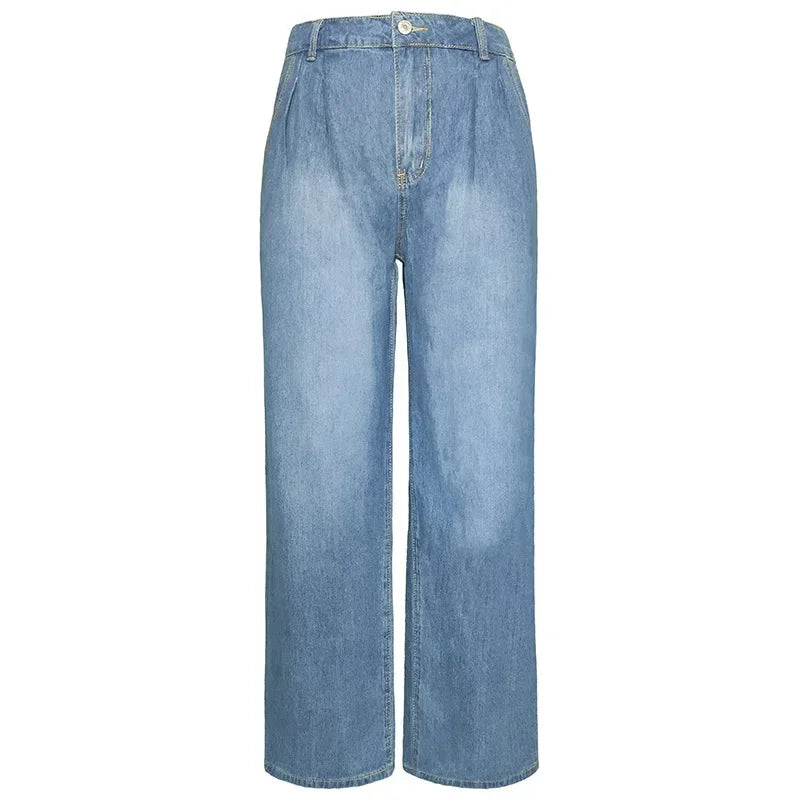 Scarlett - Wide Denim Pants with A Playful Touch