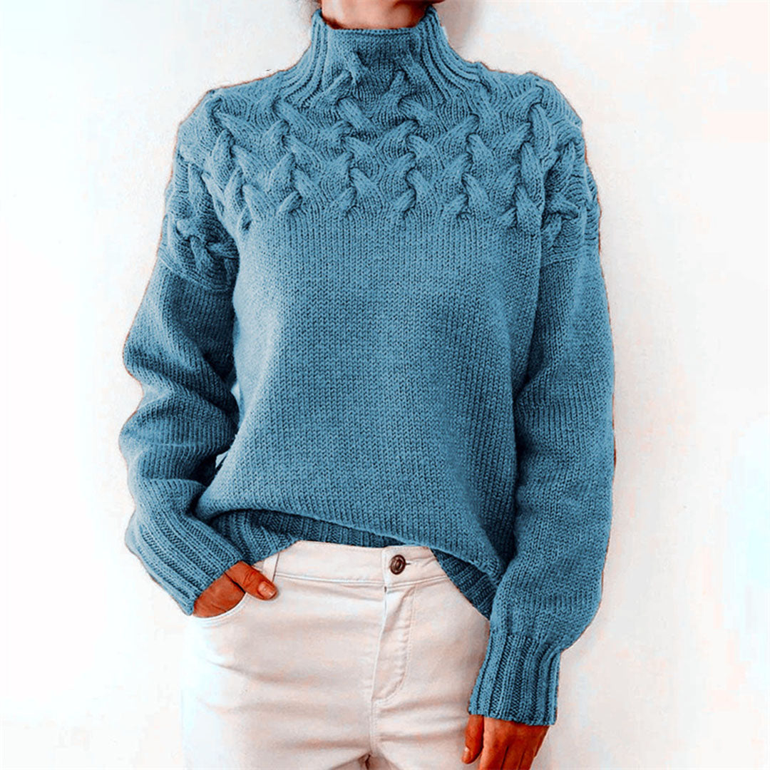 Serena - Women’s Knitted Turtleneck Sweater - Women Winter Sweater