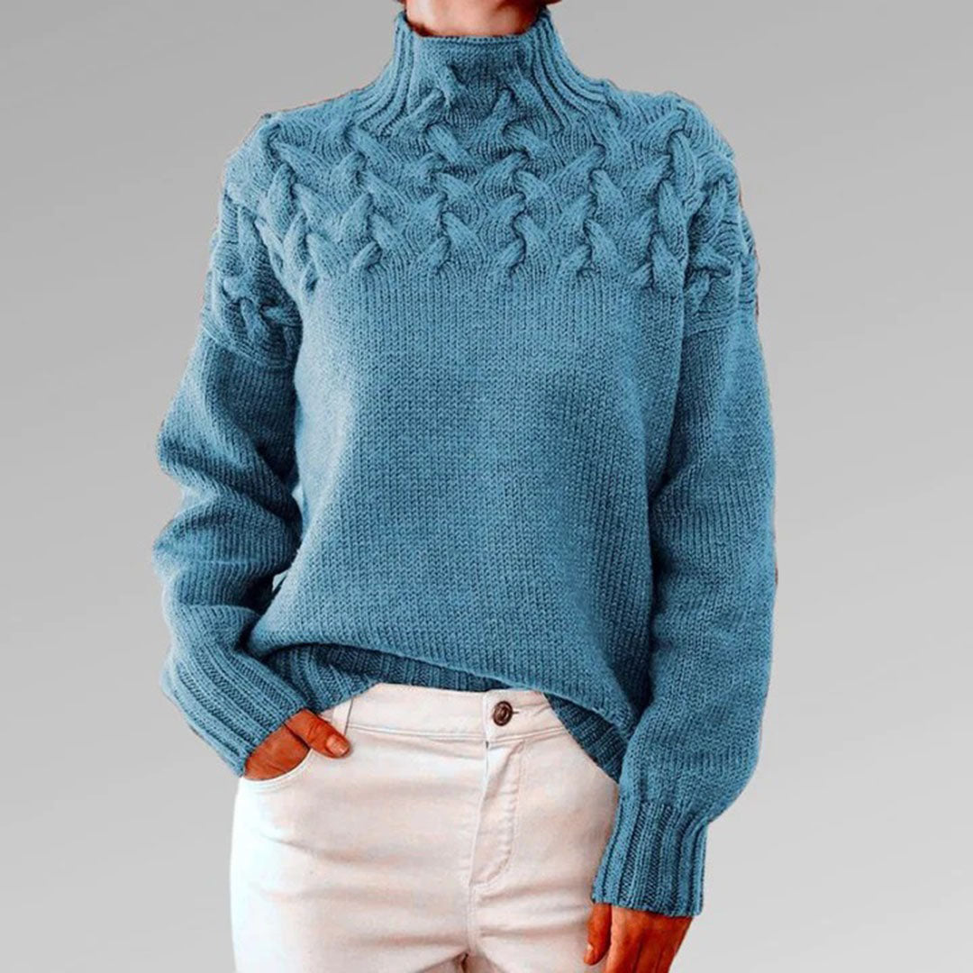 Serena - Women’s Knitted Turtleneck Sweater - Women Winter Sweater