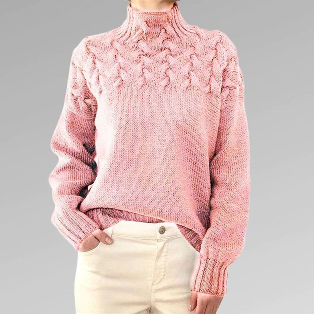 Serena - Women’s Knitted Turtleneck Sweater - Women Winter Sweater