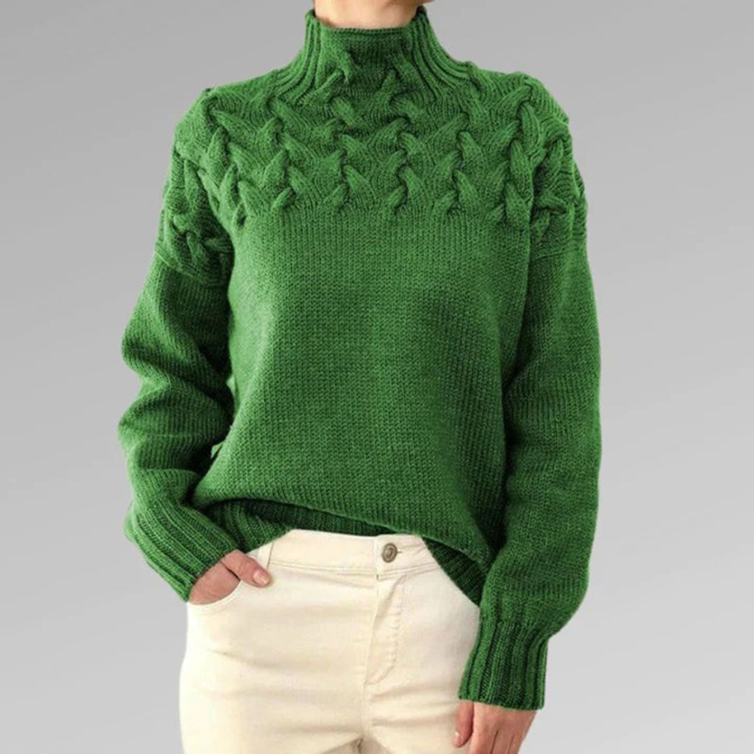 Serena - Women’s Knitted Turtleneck Sweater - Women Winter Sweater