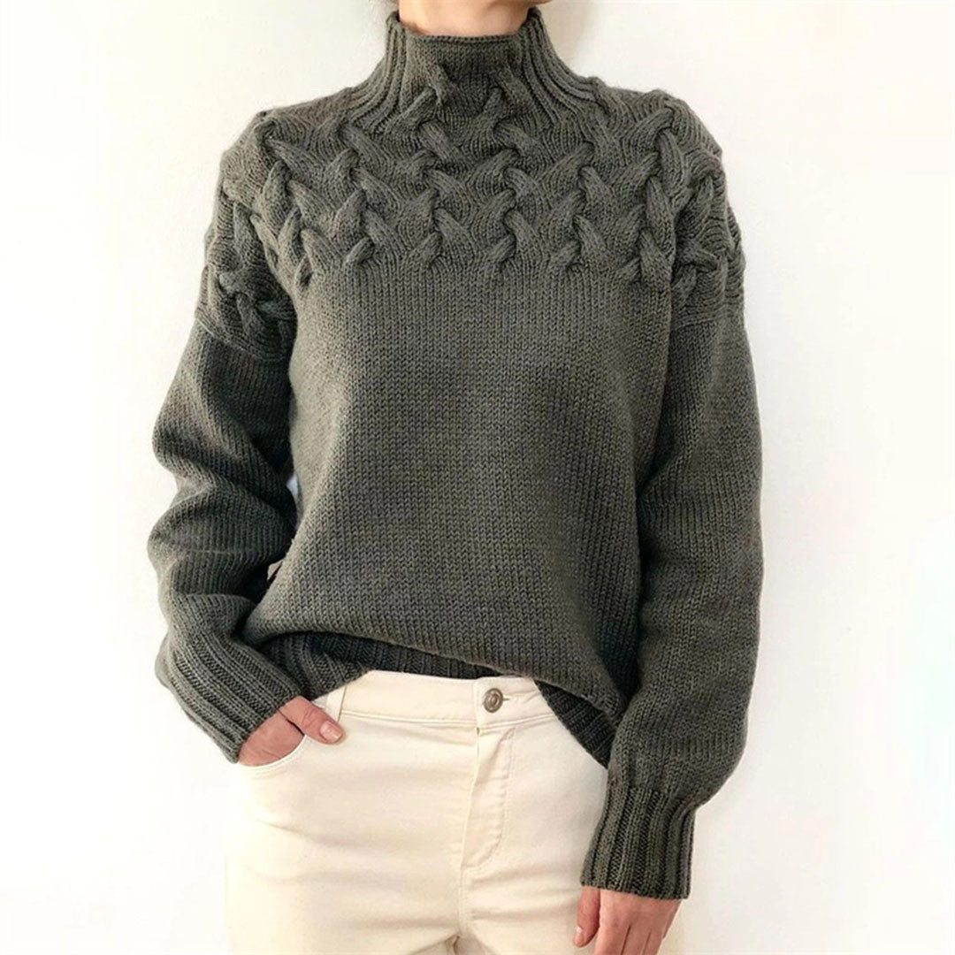 Serena - Women’s Knitted Turtleneck Sweater - Women Winter Sweater