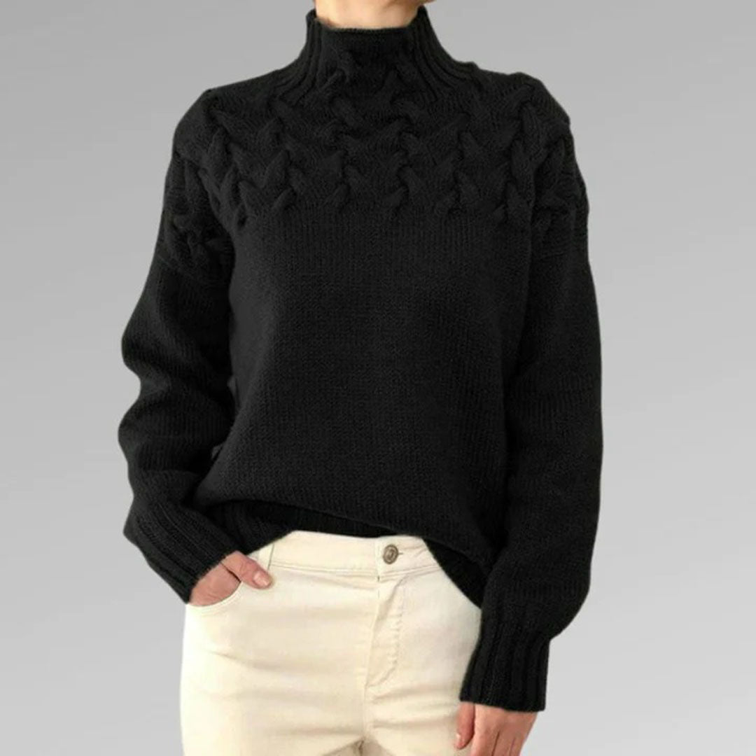 Serena - Women’s Knitted Turtleneck Sweater - Women Winter Sweater