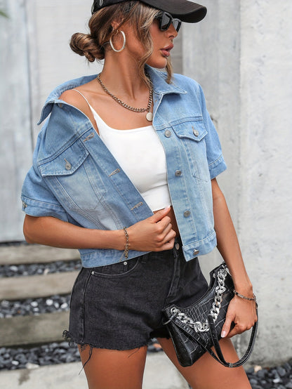 Victoria - Onley Short Sleeved Denim Jacket To Efforlessly Elevate Your Style